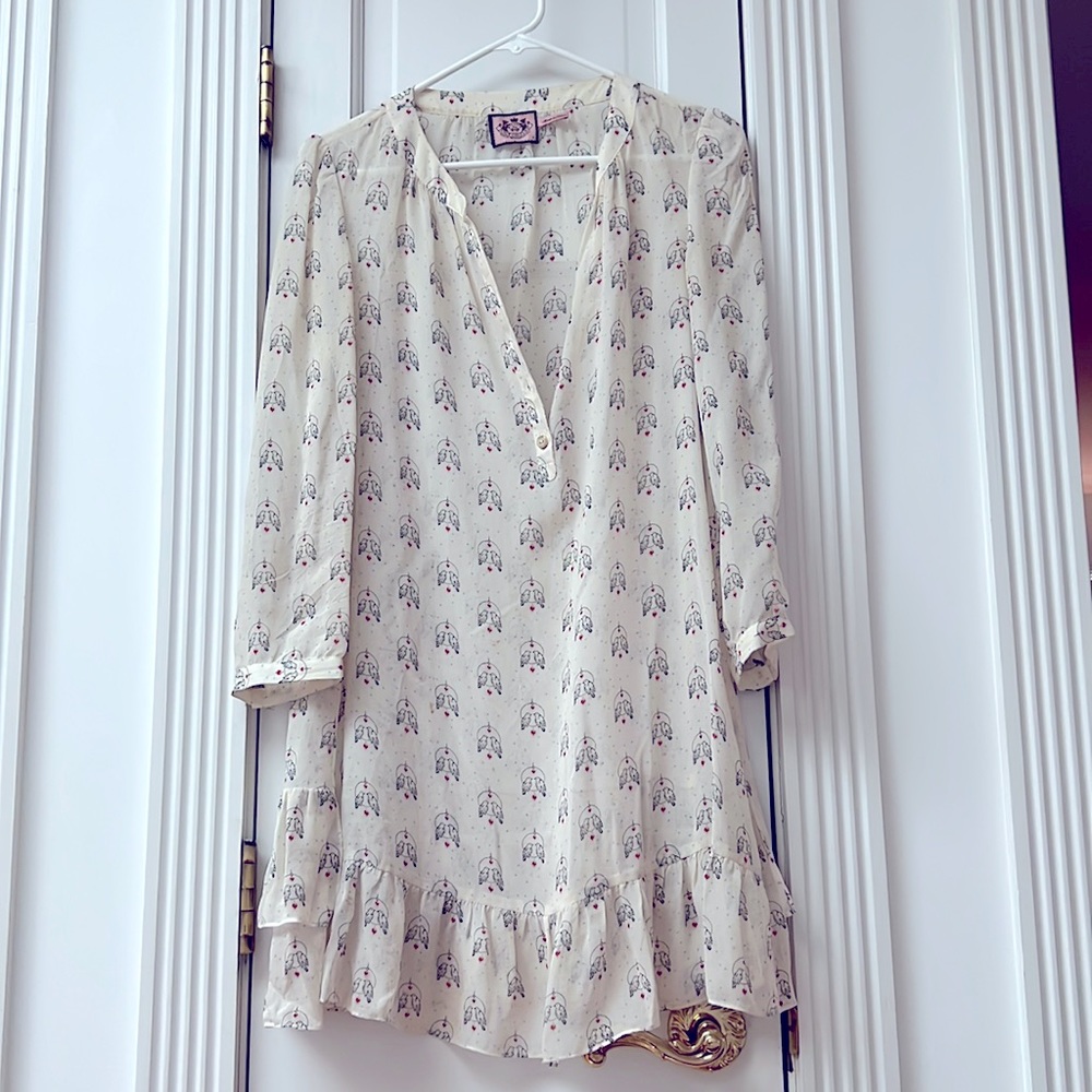 JUICY COUTURE sheer shirtdress